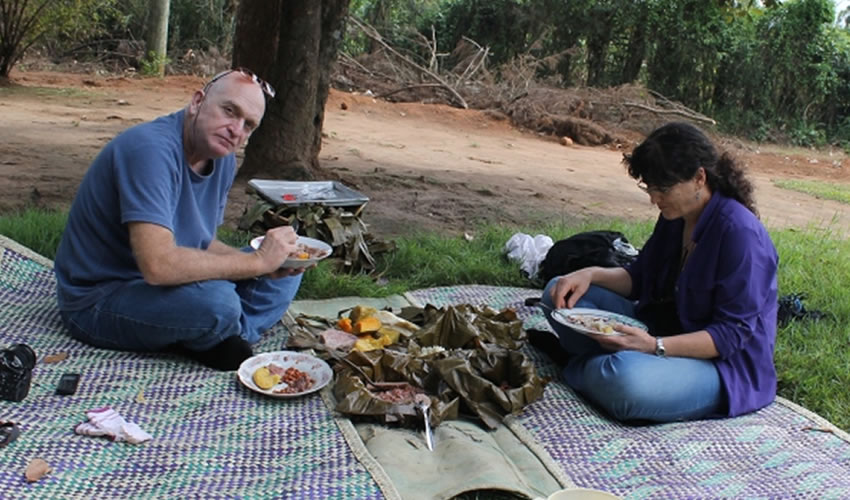 outdoor dining in Uganda 