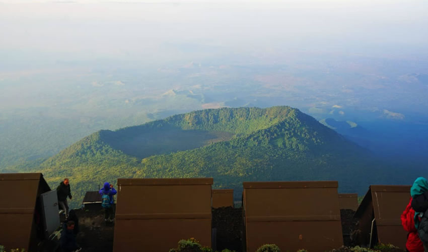 top view of nyiragongo volcano