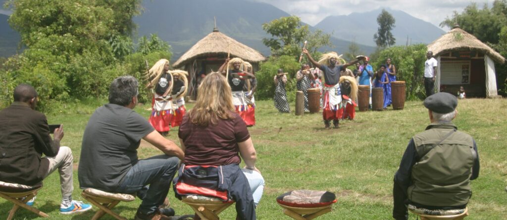 Cultural display at Ibyiwacu village as part of Rwanda educational tours